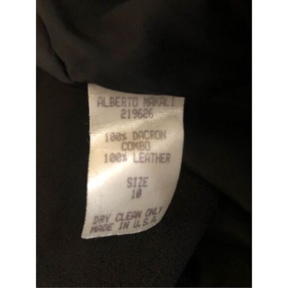 Alberto Makali Black Skirt Size 10 – Metallic Leather Patchwork Waist - Picture 12 of 12